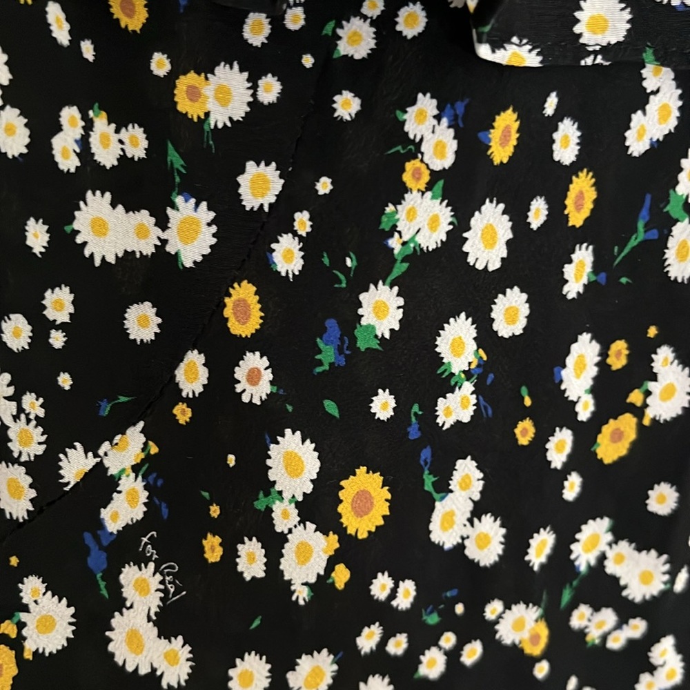 Lou Floral Black Maxi Silk Dress - Picture 6 of 14